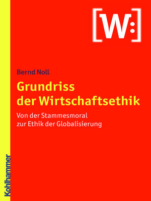 cover image of Grundriss der Wirtschaftsethik